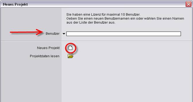 Start_Neues Projekt