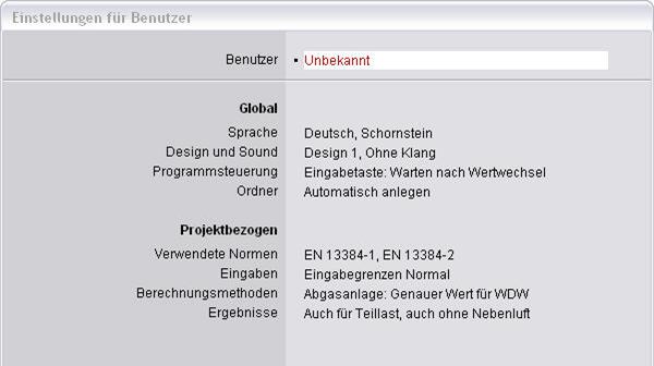 Grundeinstellungen